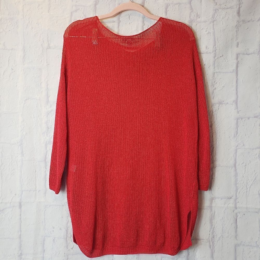 J. JILL Scoopneck Linen-Blend Lightweight Loose-knit Pullover Sweater - Picture 9 of 9